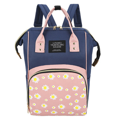 Flowers Waterproof Diaper Backpack