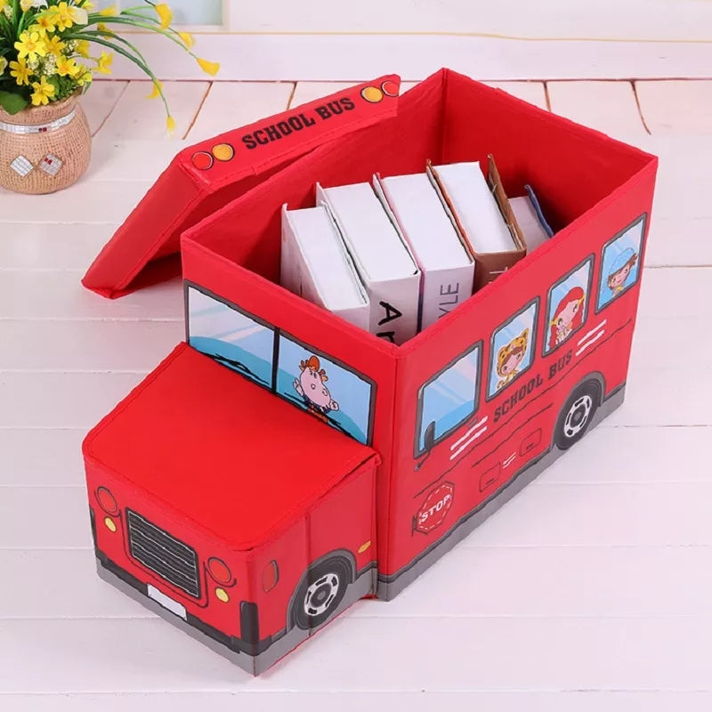 School Bus - Toy Box - Red