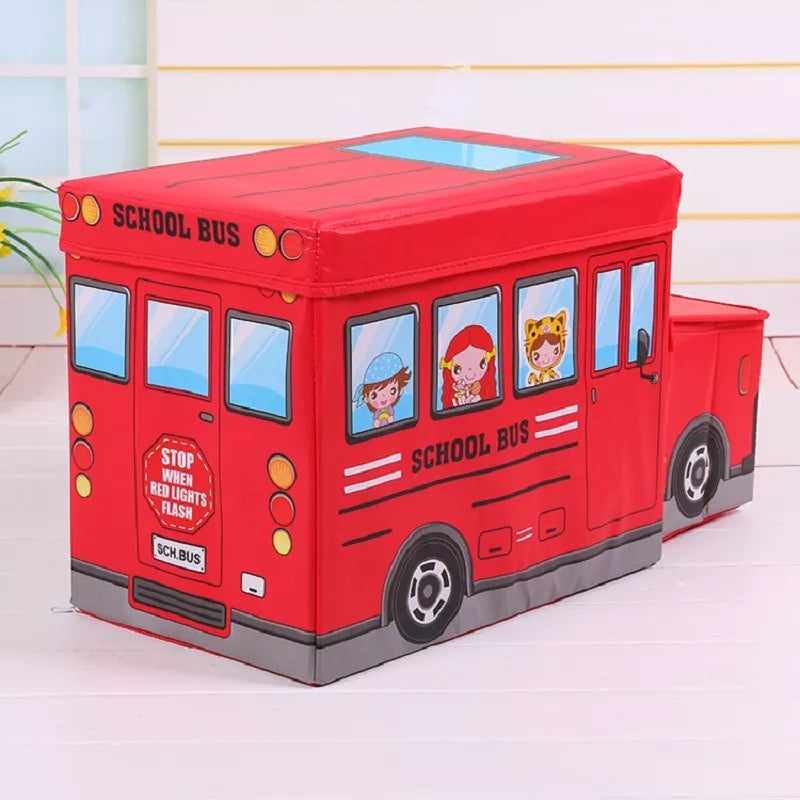 School Bus - Toy Box - Red