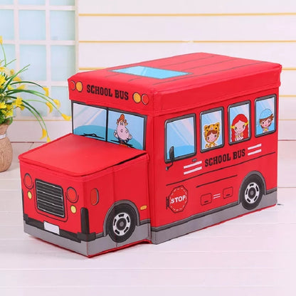 School Bus - Toy Box - Red