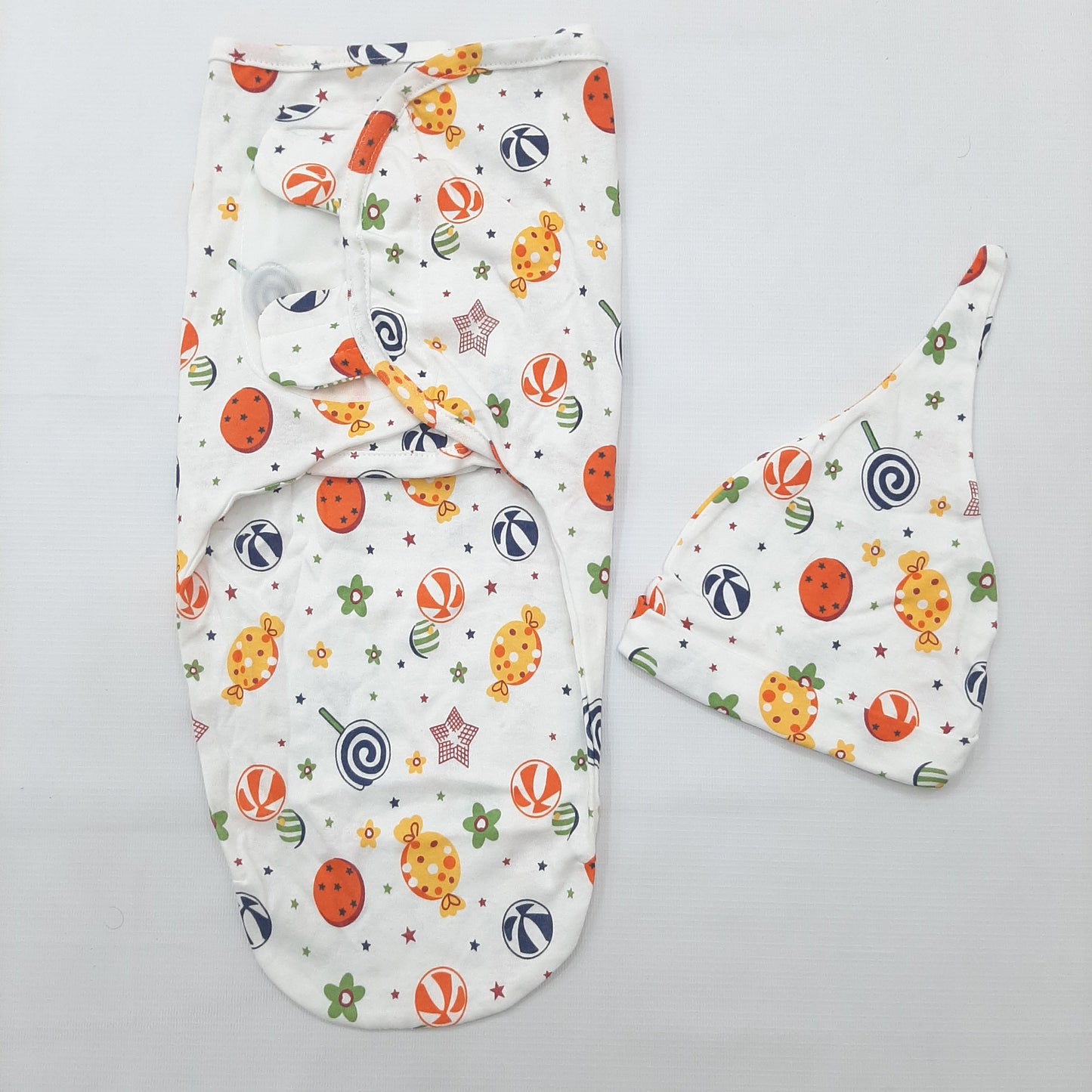 Swaddle with Cap - Toffees