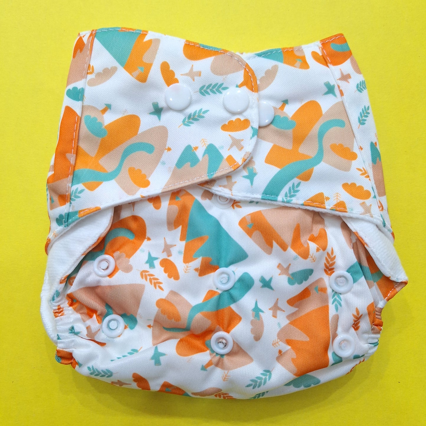 Reuseable Diaper - Orange Jungle