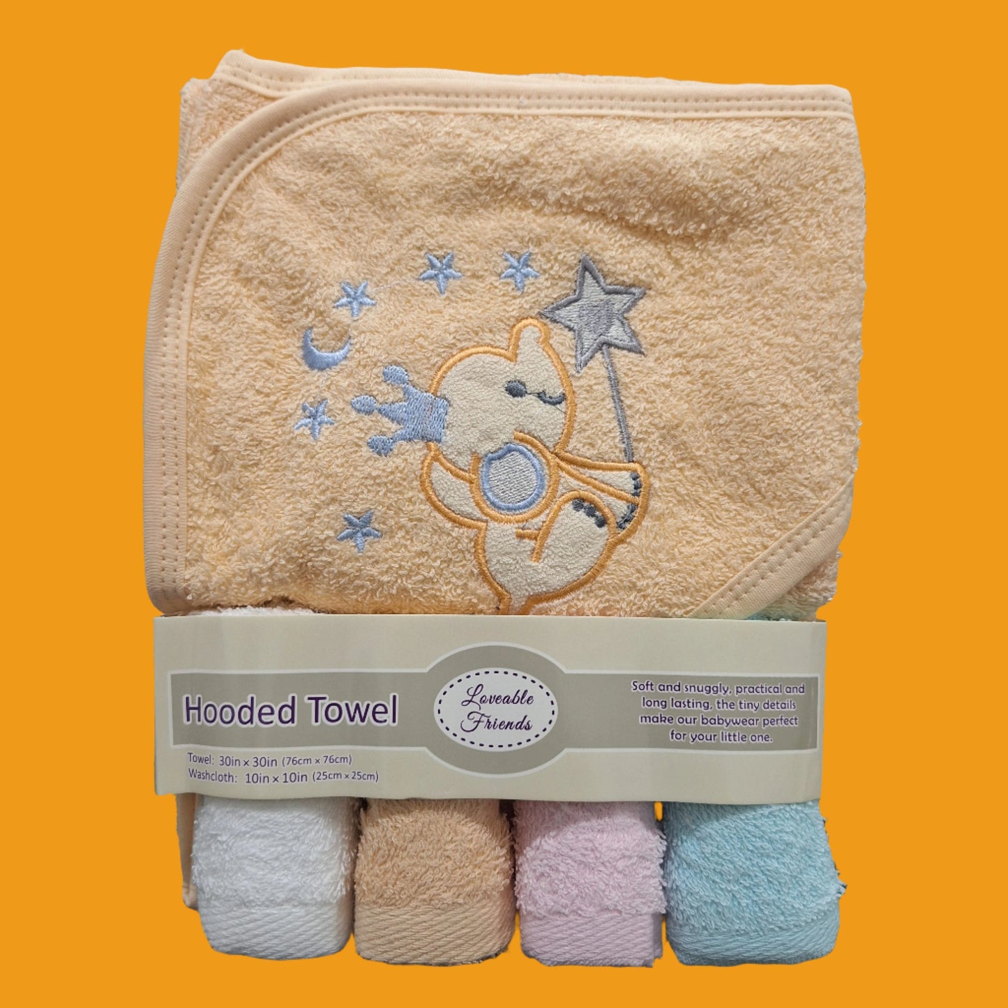 5 Pieces - Loveable Friends - Bath Towel Gift Set