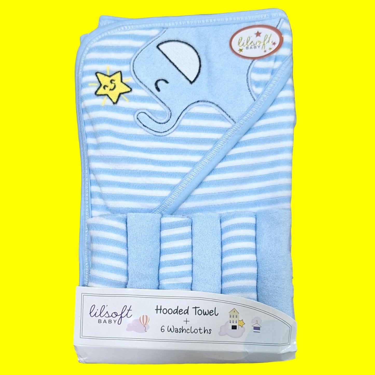 7 Pieces - Lilsoft Baby - Bath Towel Gift Set