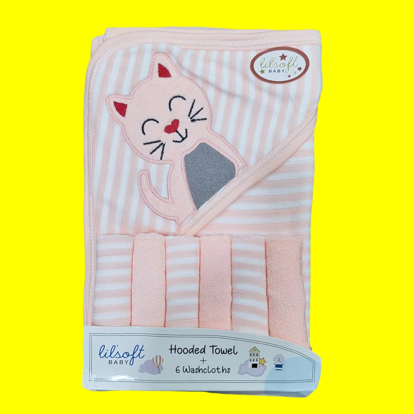 7 Pieces - Lilsoft Baby - Bath Towel Gift Set