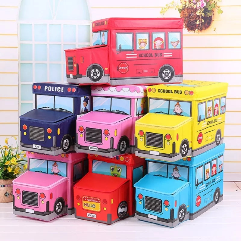 School Bus - Toy Box - Red