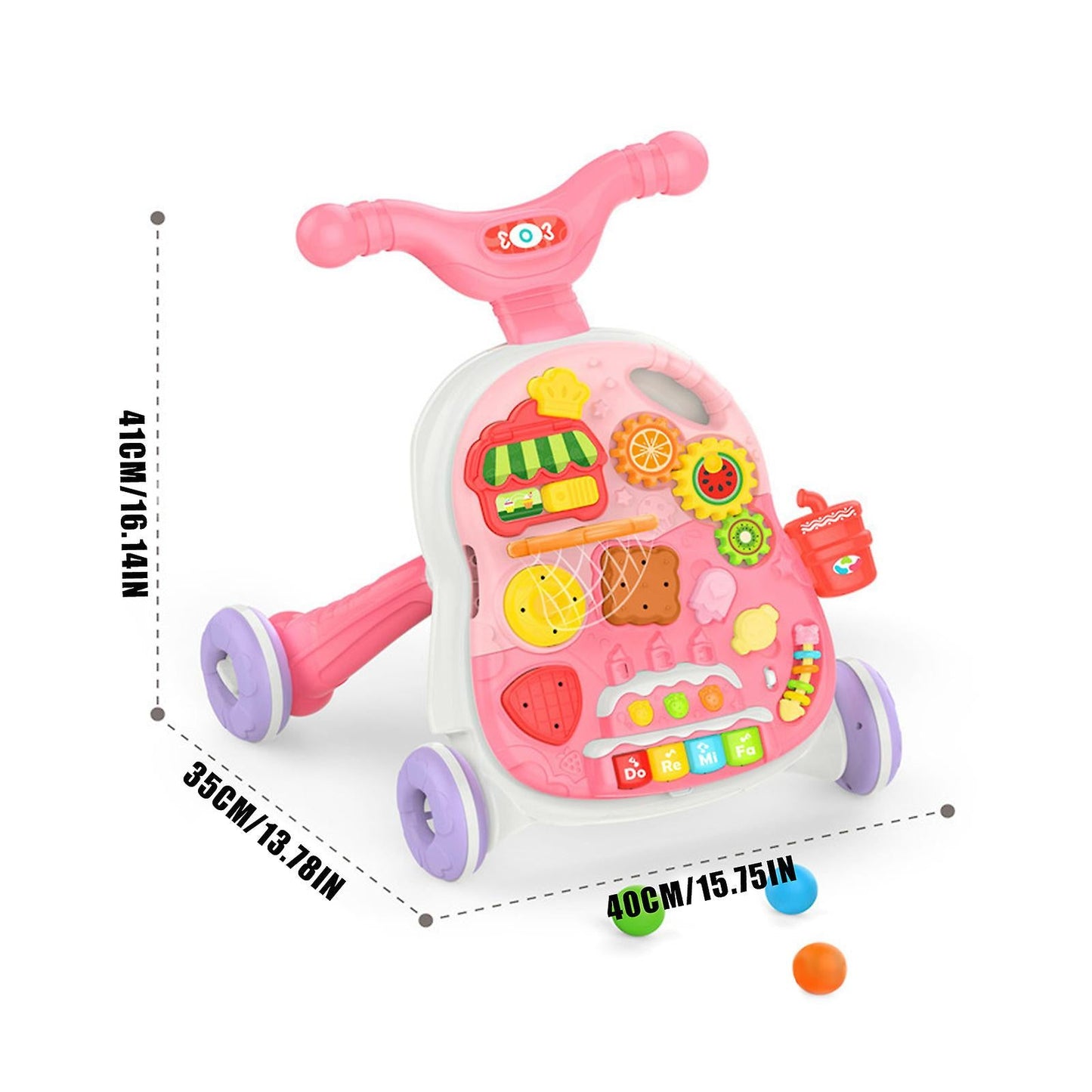 2 in 1 Musical Baby Walker & Active Table