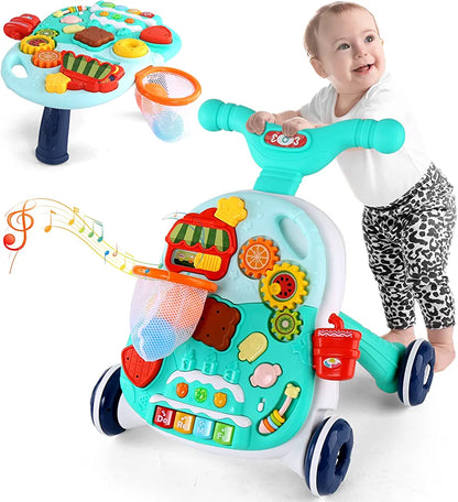 2 in 1 Musical Baby Walker & Active Table