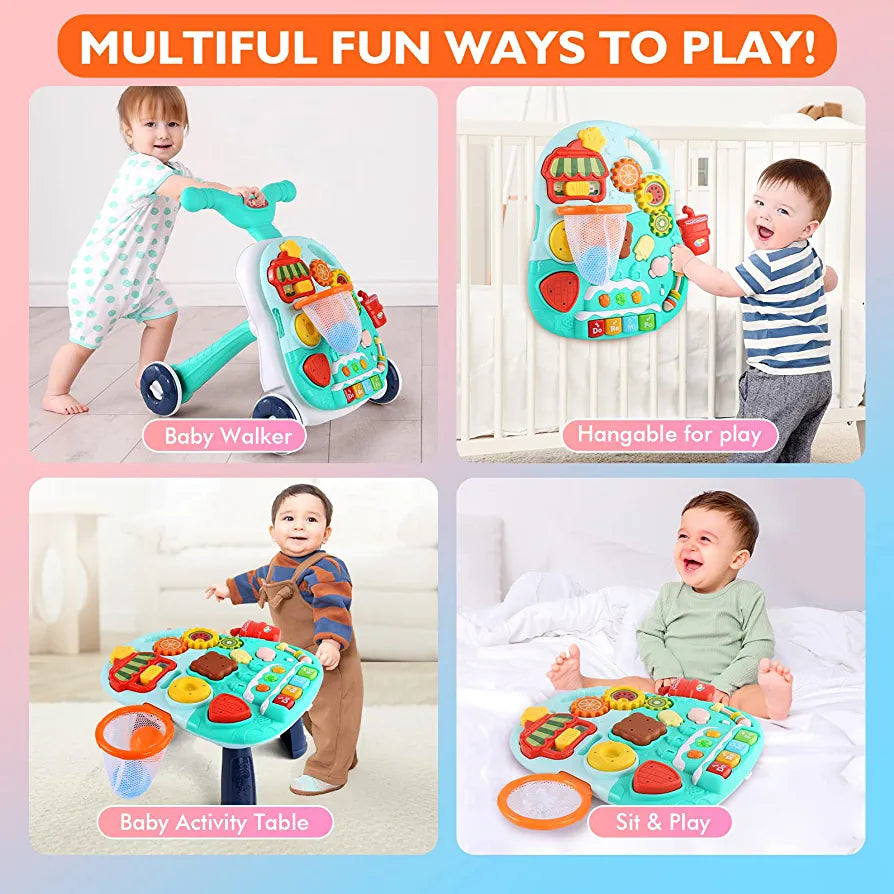 2 in 1 Musical Baby Walker & Active Table