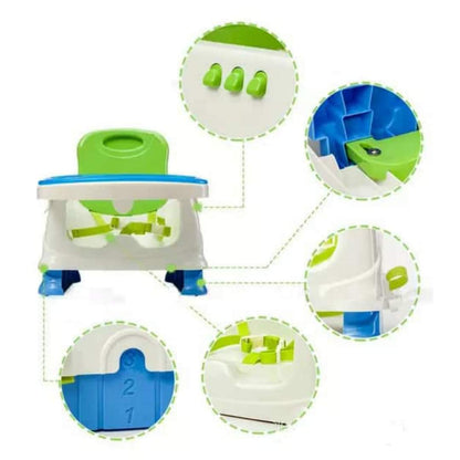 Booster Seat - Green & White - With Safety Belt