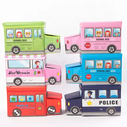 Police Bus - Toy Box - Blue