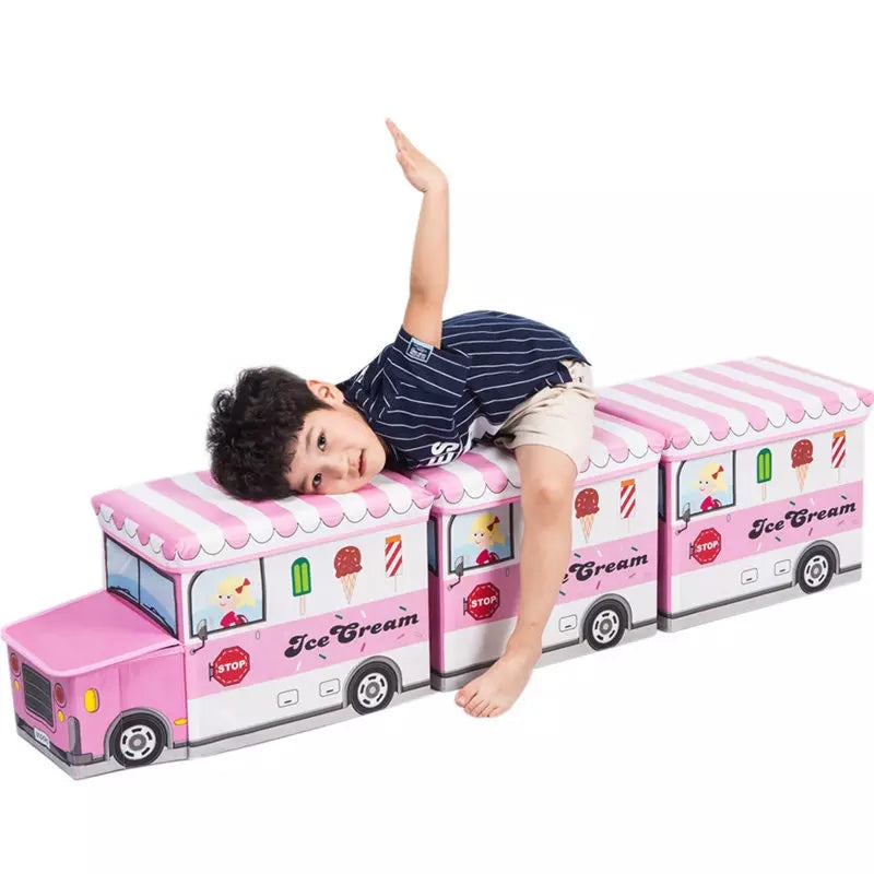 Police Bus - Toy Box - Blue