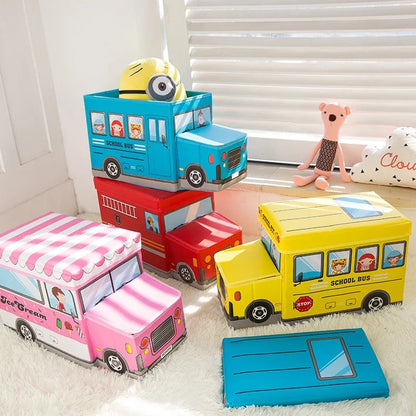 Police Bus - Toy Box - Blue