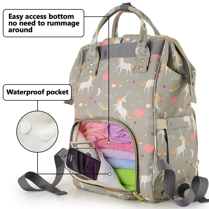 Unicorn Waterproof Diaper Backpack