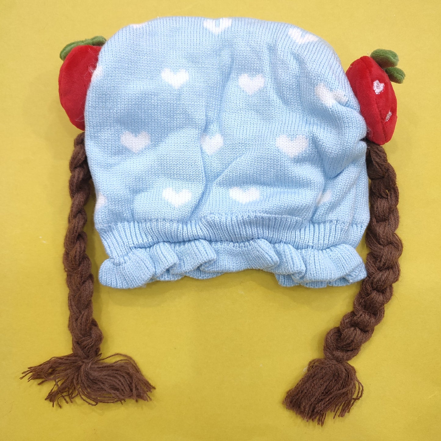 Winter Cap - Strawberry & Hearts