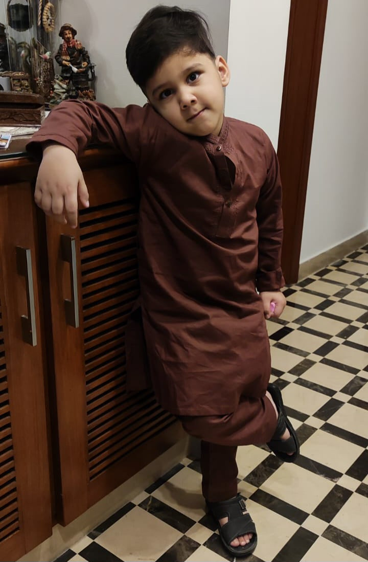 Soft Cotton - Kurta Shalwar - Brown