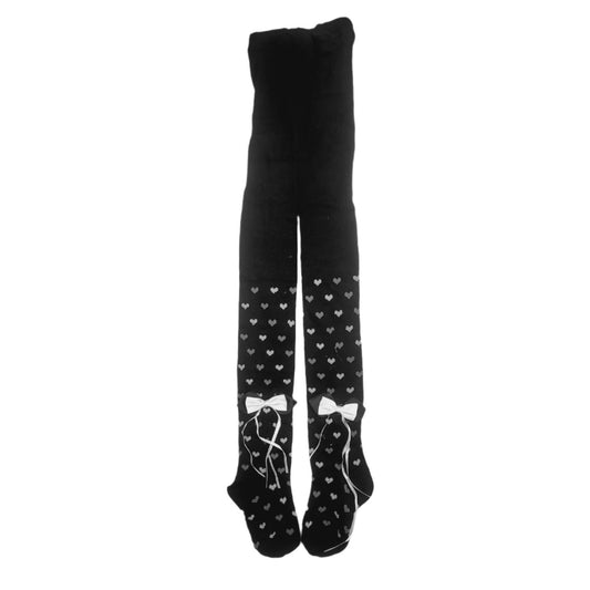 XUEYUA Ribbon Legging - Hearts - 5 to 6 Years - Black