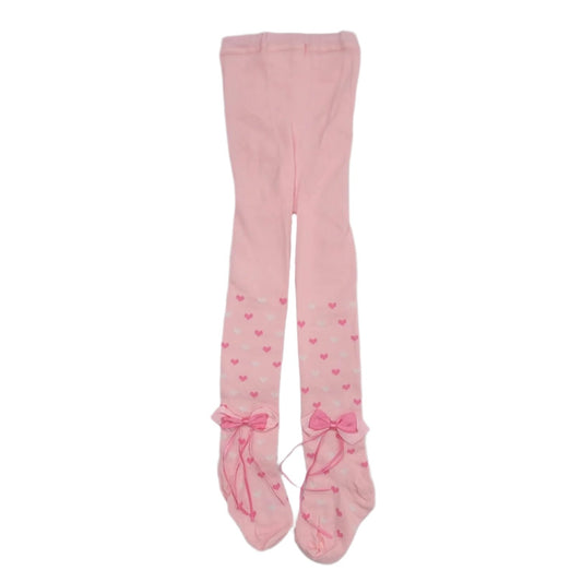 XUEYUA Ribbon Legging - Hearts - 3 to 4 Years - Pink