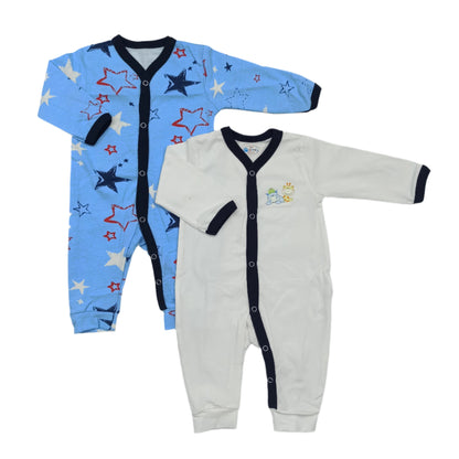 Montaly Pack of 2 Rompers - Black Stars