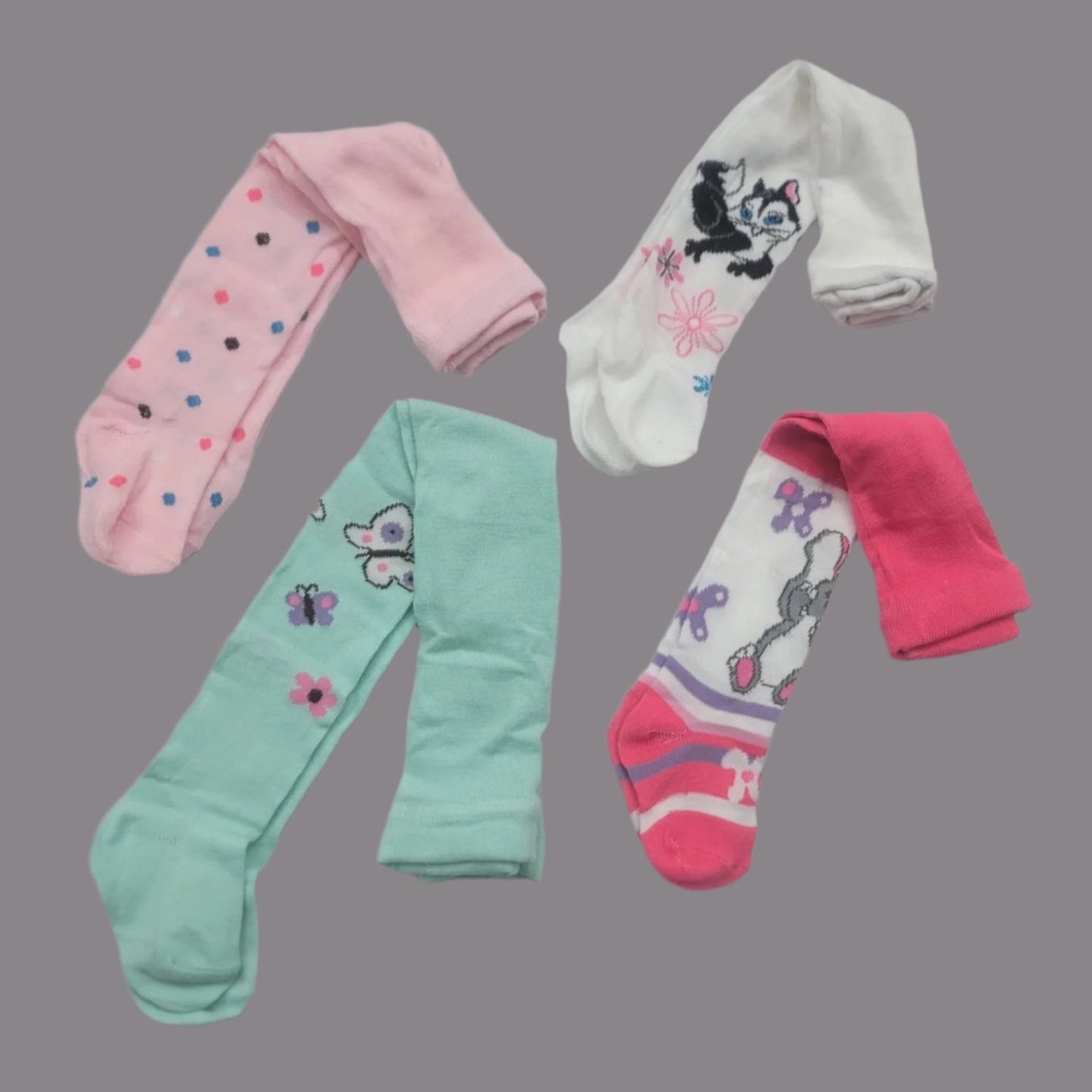 Pack of 4 for Girls Leggings - 3 to 6 Months - D2