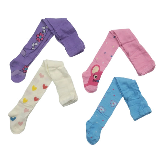 Pack of 4 for Girls Leggings - 6 to 12 Months - D2