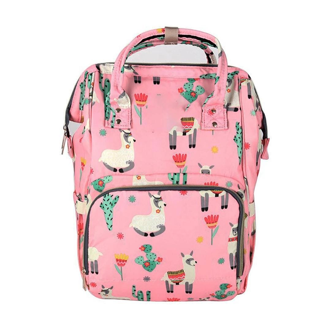 Lama Waterproof Diaper Backpack - Pink