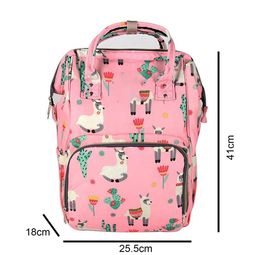 Lama Waterproof Diaper Backpack - Pink