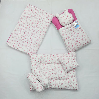 7 Pieces Velvet Bedding Set - Rabbit & Bow