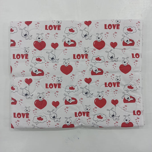 Diaper Changing Mat - Red Hearts