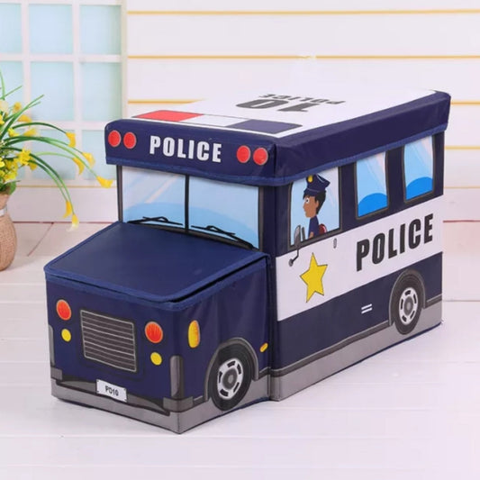 Police Bus - Toy Box - Blue