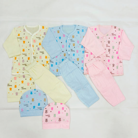 Pack of 3 Newborn Shirt & Trouser - BPY Bears