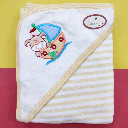 Baby Bath Towel - Character & Boat