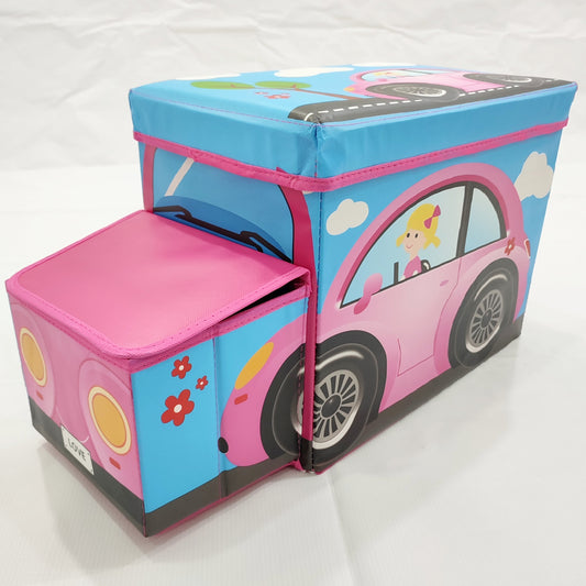 Car Bus - Toy Box - Pink & Blue