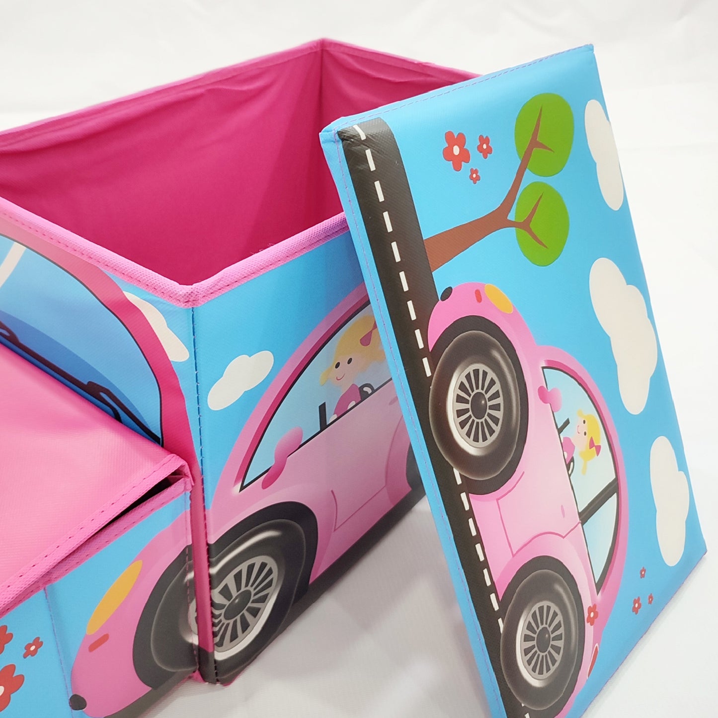 Car Bus - Toy Box - Pink & Blue