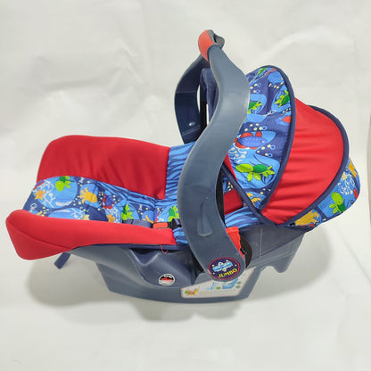 Jumbo Baby Carry Cot - Blue & Blue Red Fish