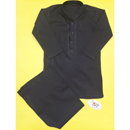 Soft Cotton - Kurta Shalwar - Black