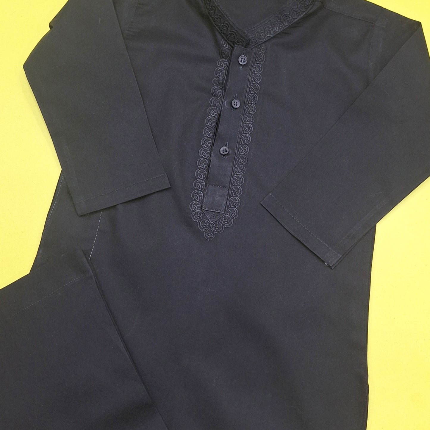 Soft Cotton - Kurta Shalwar - Black