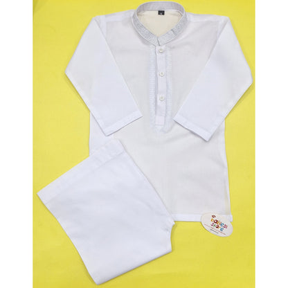 Soft Cotton - Kurta Shalwar - Pure White