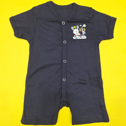 TBS - Pack of 3 Short Leg Rompers - Navy Blue