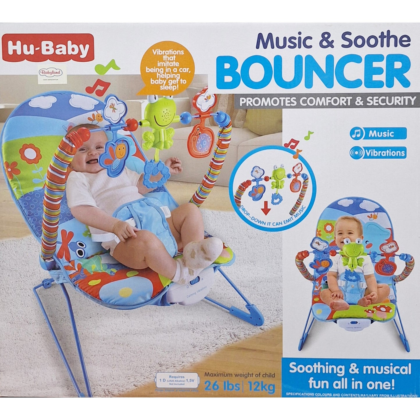 Hu-Baby Bouncer - Blue