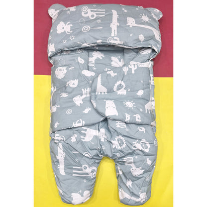 Swaddling Nest - Grayish Blue Animals