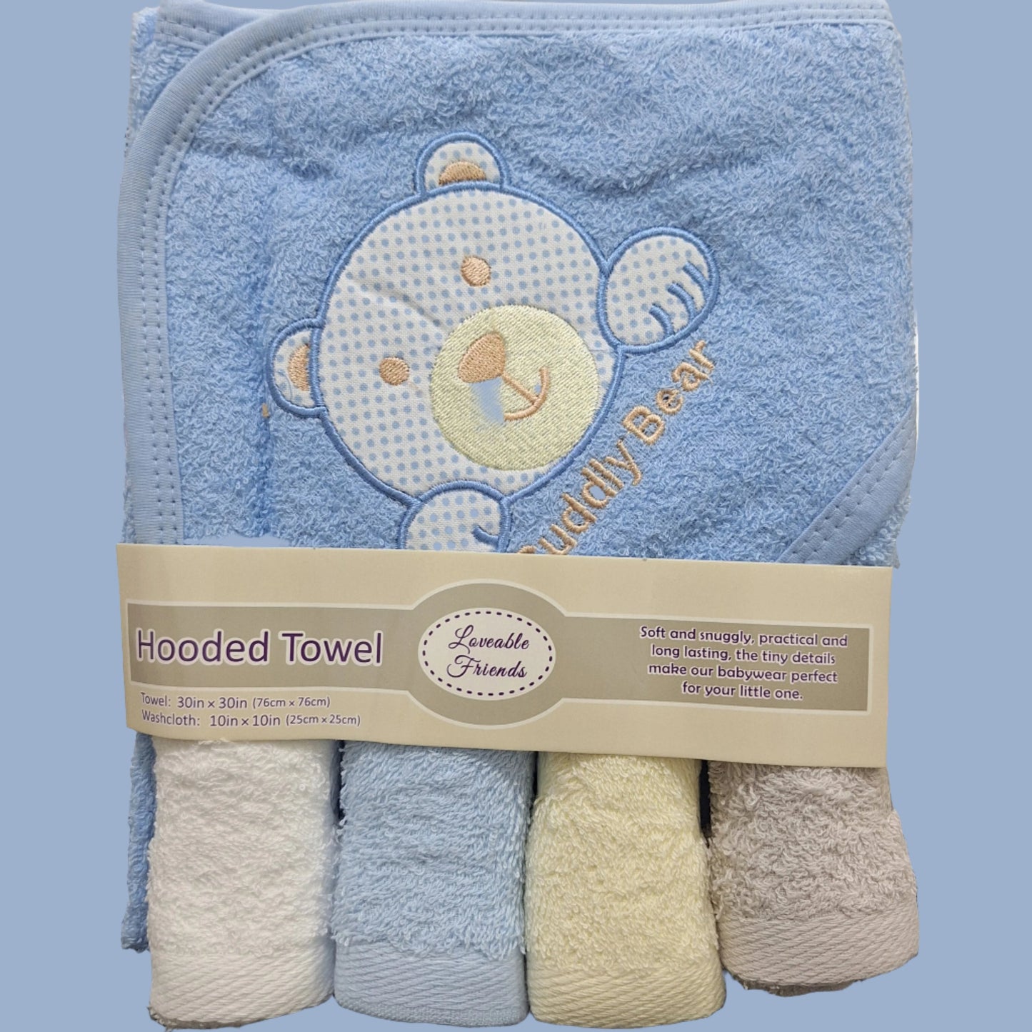 5 Pieces - Loveable Friends - Bath Towel Gift Set