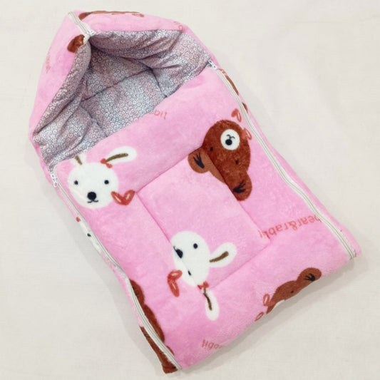 Baby Bliss - Carry Nest - Hoodie - Pink - Rabbit & Bear