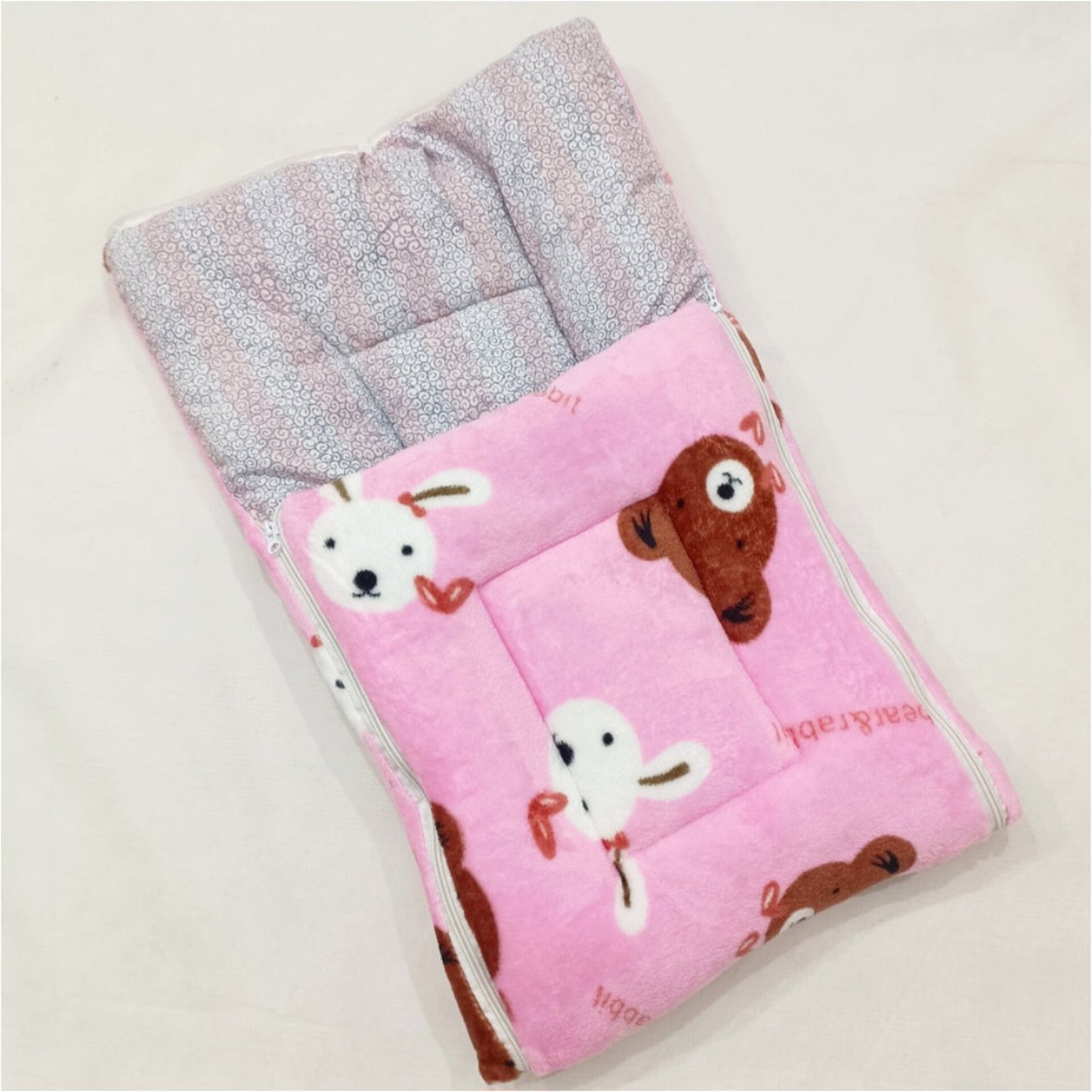 Baby Bliss - Carry Nest - Hoodie - Pink - Rabbit & Bear