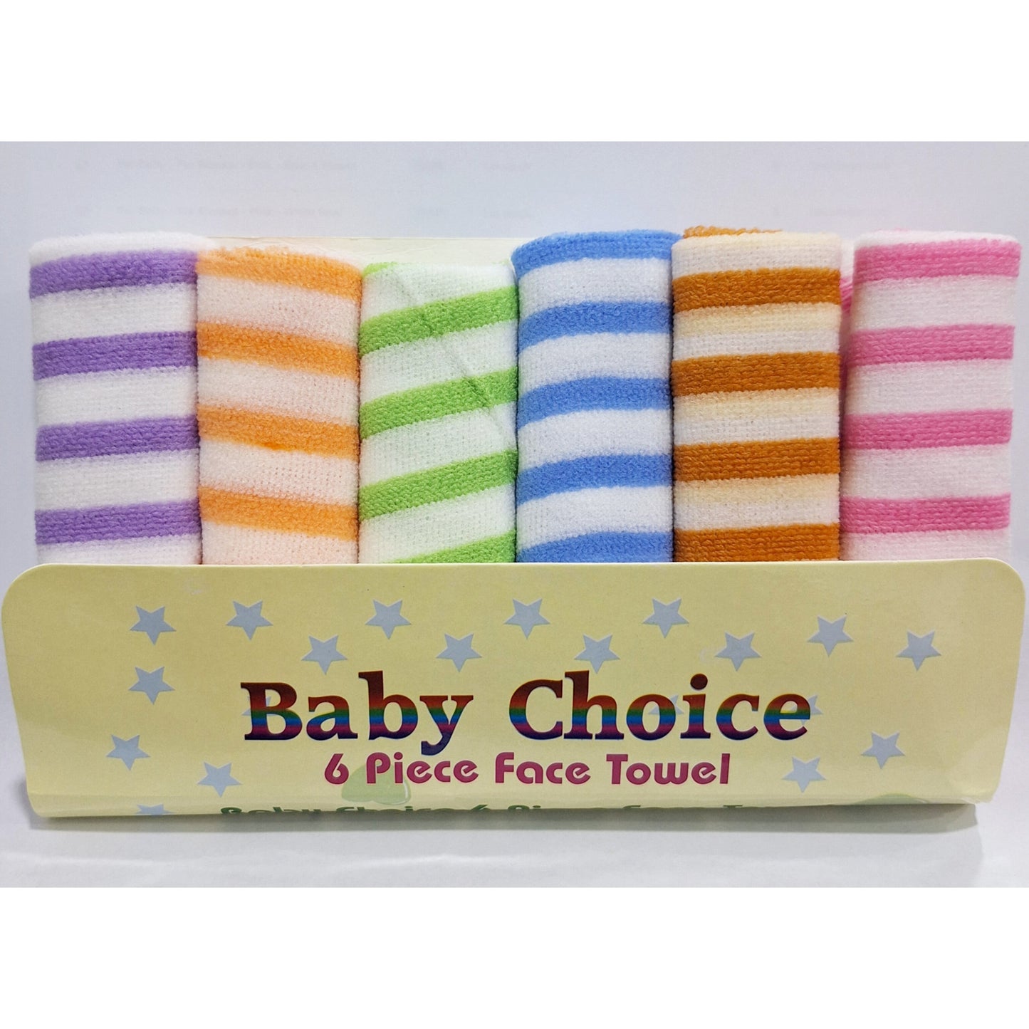 Baby Choice - Pack of 6 Face Towels - Lining