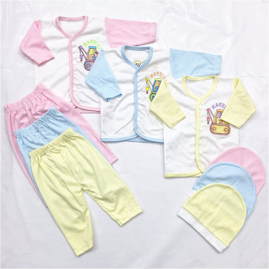 Pack of 3 Newborn - Night Suits - Design 5