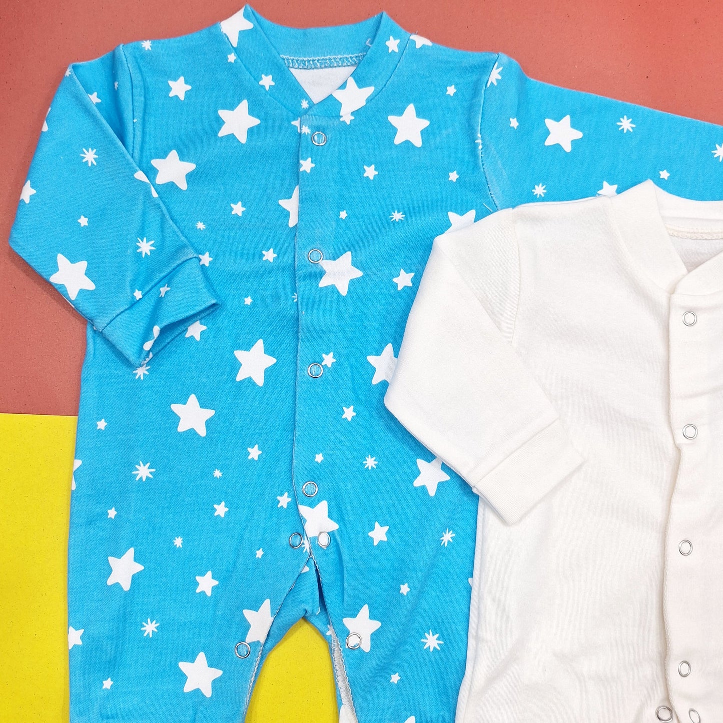 TBS - Pack of 2 Sleep Suits - Blue - Stars & Mommy