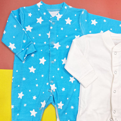 TBS - Pack of 2 Sleep Suits - Blue - Stars & Mommy