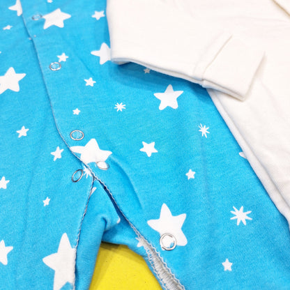 TBS - Pack of 2 Sleep Suits - Blue - Stars & Mommy