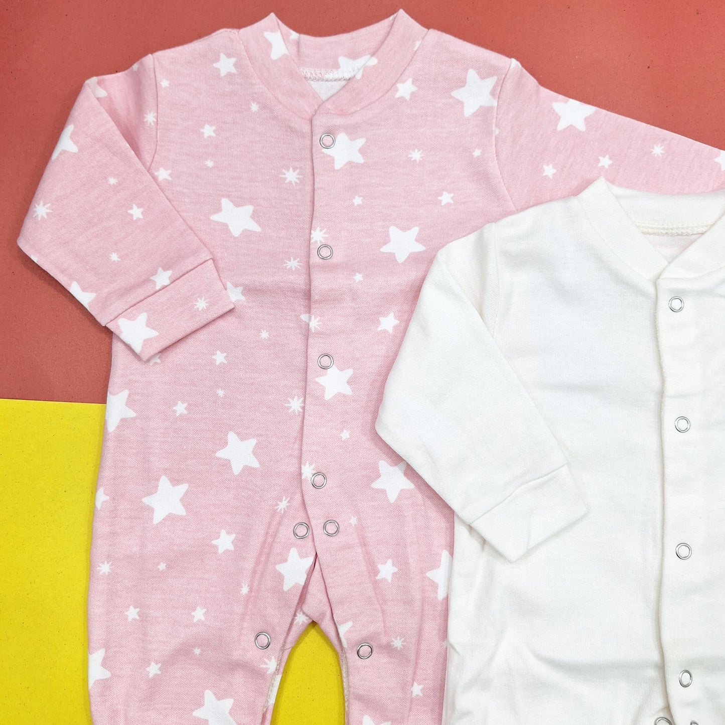 TBS - Pack of 2 Sleep Suits - Pink - Stars & Cuddles